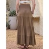 INSPIRE CHIC Women's Summer 2026 Elastic High Waist Swing A Line Maxi Skirts - 3 of 4