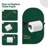 Cobbe Matte Black Toiler Paper Holder Wall Mount, Double Post Pivoting Toilet Paper Roll Holder for Bathroom, SUS 304 Stainless Steel - 4 of 4