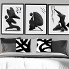 Black and White Throw Pillows Covers 18x18 Decorative Abstract White and Black Pillow Cover Room Decor - 2 of 4