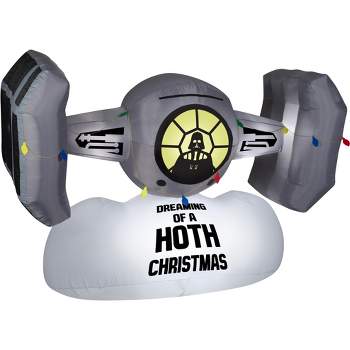 Star Wars Christmas Airblown Inflatable TIE Fighter w/Darth Vader, 6 ft Tall, Gray