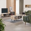 Kings Brand Furniture Nathan TV Stand – Oak and Black Entertainment Center with Storage Drawers, Modern Media Console, Living Room Cabinet - 4 of 4