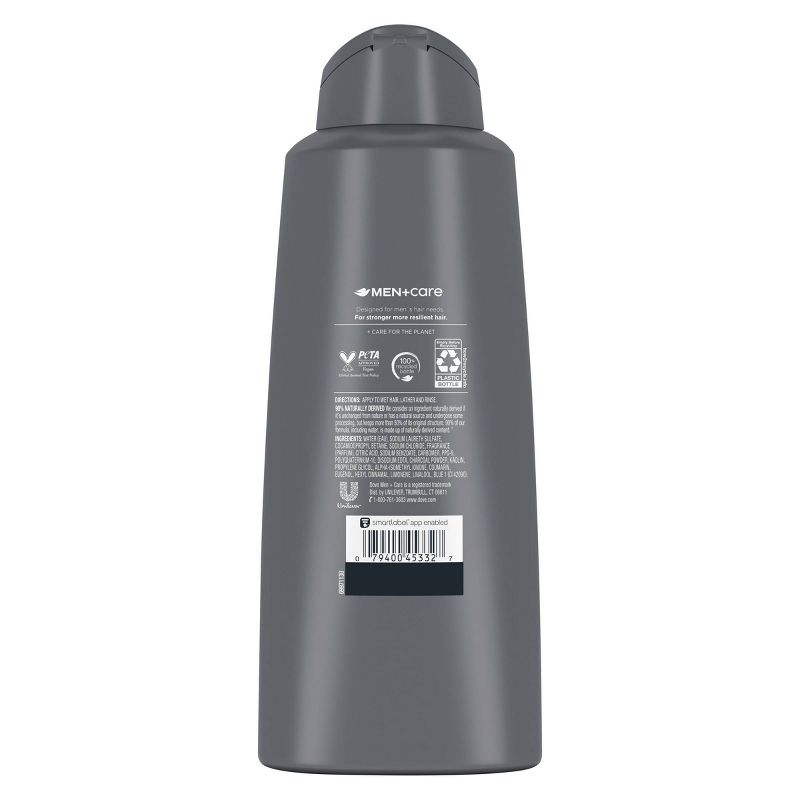 Dove Men+Care 2-in-1 Shampoo + Conditioner Fortifying with Charcoal, 3 of 8