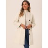 INSPIRE CHIC Women's Elegant Winter V Neck Single Breasted Long Overcoat - 2 of 4