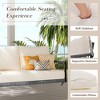 Two-Seater Woven Rope Outdoor Swing Sofa with Plush Cushions for Patio, Courtyard and Balcony - 3 of 4