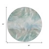 HomeRoots 8' Sky Blue And Ivory Round Abstract Washable Indoor Outdoor Area Rug - 3 of 4