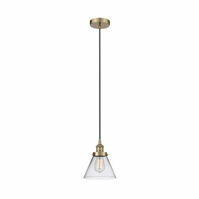 Cone - 1 Light Mini Pendant In Industrial Style-9.75 Inches Tall and 7.75 Inches Wide