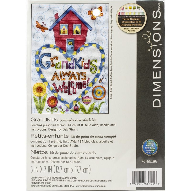 Dimensions Counted Cross Stitch Kit 5"X7"-Grandkids (14 Count), 1 of 3