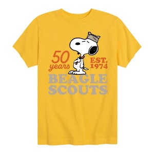 Boys' - Peanuts - Snoopy Hat Logo Short Sleeve Graphic T-Shirt - 1 of 4