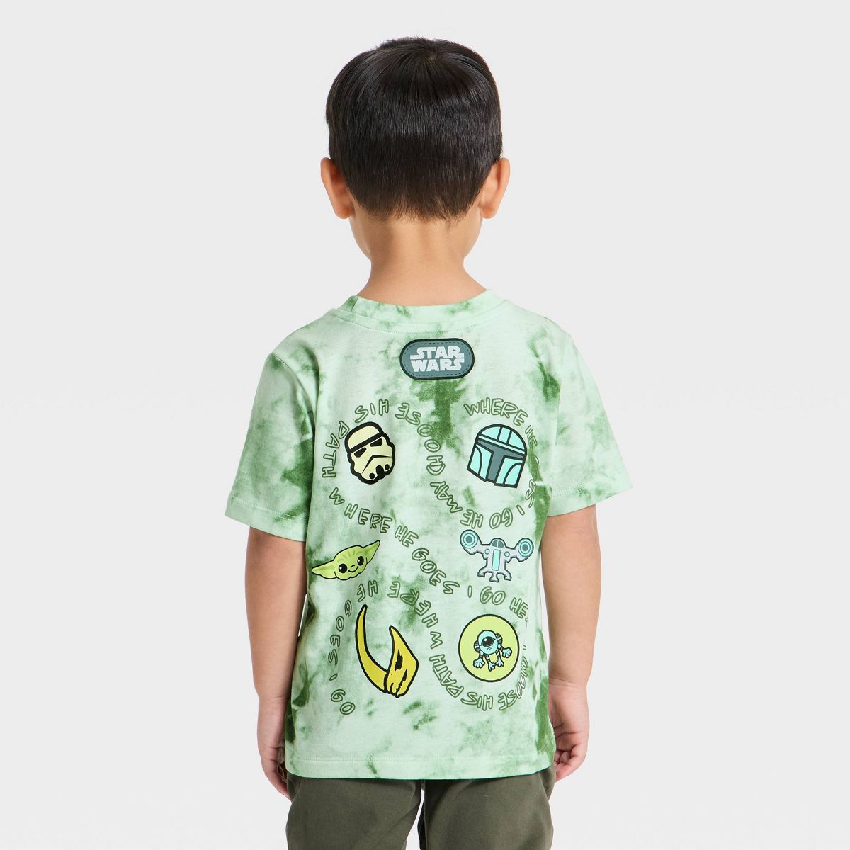 Toddler Boys' Disney Star Wars Grogu Short Sleeve Graphic T-Shirt - Sage Green - thumbnail 3