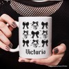 Coquette Skulls and Bows Personalized Mug, Gothic & Stylish Halloween Gift with Custom Name - 4 of 4