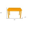 HomeRoots 48" Goldenrod Solid Wood Dining Table - 3 of 4