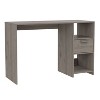 CAVINAS Compact 43.3" Computer Desk with Drawer and 2 Shelves,Space-Saving Office Desk for Home Workspaces and Small Areas - 4 of 4