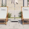 vidaXL Parasol Base Grey Granite Base with Stainless Steel Tube 66.1 lbs - 3 of 4