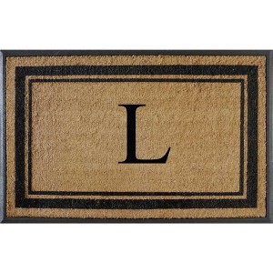 A1HC Rubber & Coir Flocked Doormat 30"x48", Anti-Shed, Heavy Duty for Front Door Monogrammed Mat - 1 of 4