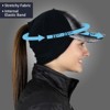 TrailHeads Women’s Ponytail Beanie - Winter Trucker Hat with Drop Down Fleece Ear Warmers - 4 of 4