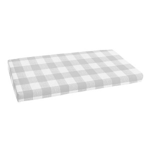 18" x 55" Anderson Indoor Outdoor Bench Cushion Bristol Sea Salt Gray - Sorra Home: Removable, Weather-Resistant Patio Cushion - 1 of 4