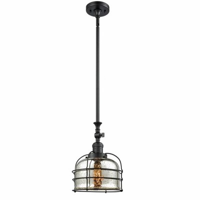 Bell Cage - 1 Light Mini Pendant In Traditional Style-13 Inches Tall and 9 Inches Wide