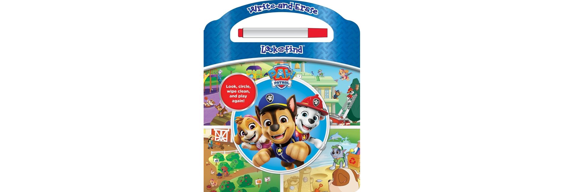 Nickelodeon Paw Patrol: Write-And-Erase Look and Find - by  Pi Kids (Board Book)