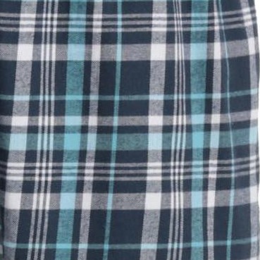 navy blue plaid 100% cotton flannel