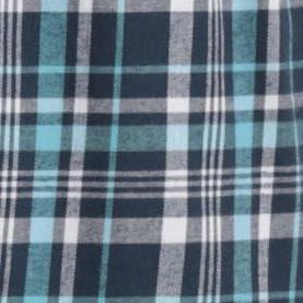 navy blue plaid 100% cotton flannel