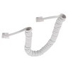 Unique Bargains RJ9 4P4C Connectors Plastic Stretchy Coiled Telephone Handsets Line Cable Grey White - 4 of 4