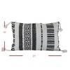 14" x 22" Waki Black Striped & Geometric Shapes Handwoven Accent Throw Pillow w/ Tassels - 4 of 4