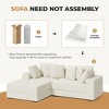 MOONMISS 110"L-Shape Modern Sectional Cloud Sofa with Chaise, Extra Large Sleeper Couches Corduroy with 8pcs Pillows for Living Room, Bedroom - 4 of 4