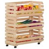 vidaXL Vegetable Trolley 30.3 in.x11.8 in.x31.5 in. Solid Wood Pine - 2 of 4