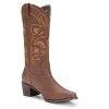 IUV Cowboy Boots For Women Pointy Toe Women's Western Boots Cowgirl Boots Brown/White - 2 of 4