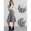 INSPIRE CHIC Women's Christmas Plaid Midi Tartan Pinafore Skirt - 2 of 4