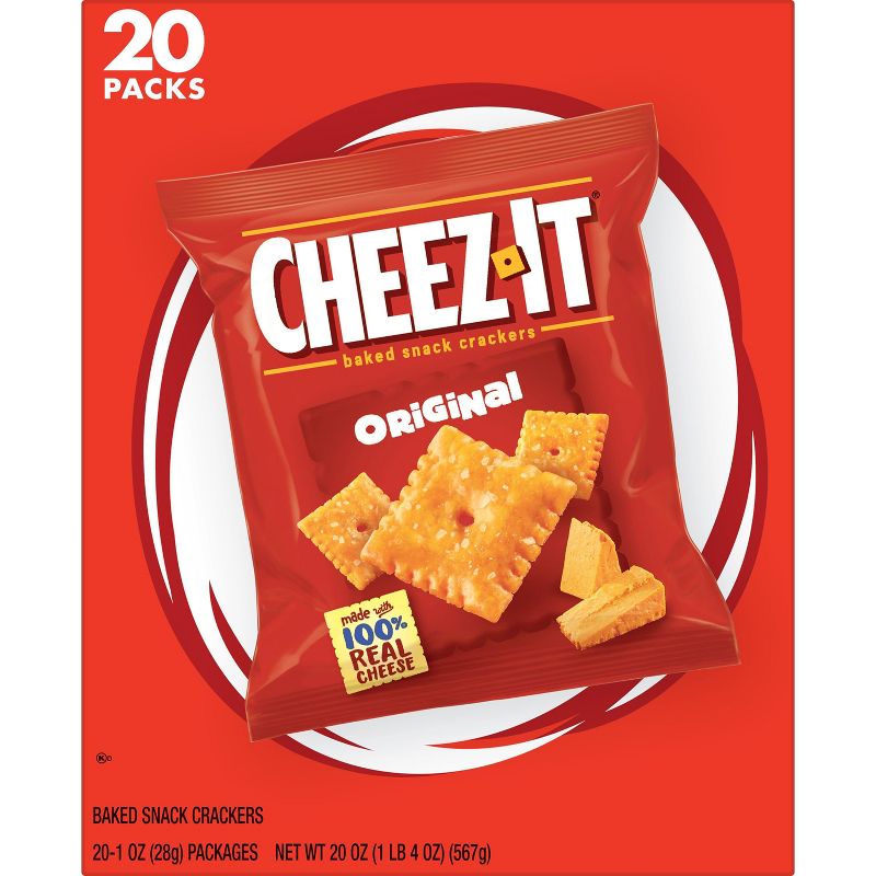 Cheez-It Original Baked Snack Crackers - 1oz - 20ct, 3 of 7
