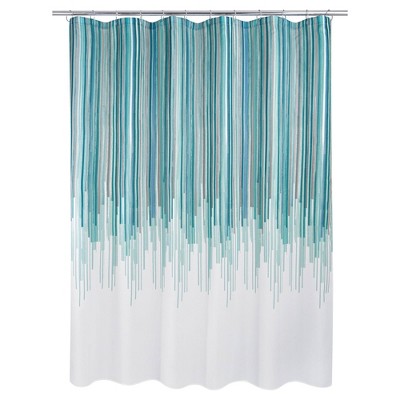 Teal and gray clearance shower curtain