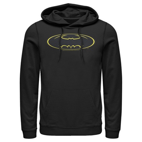 Men's Batman Logo Modern Wing Pull Over Hoodie - Black - Small : Target