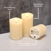 LumaBase Battery-Operated Textured Candles - Set of 3 - 4 of 4