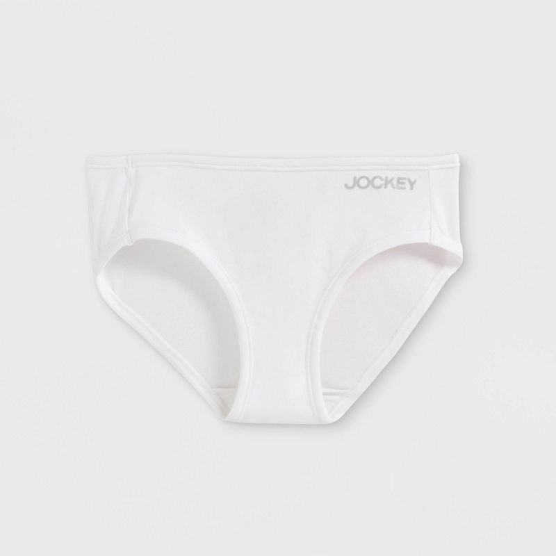 Jockey Generation™ Girls' 3pk Bikini - Gray/White/Pink, 3 of 5