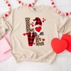 Simply Sage Market Women's Graphic Sweatshirt Leopard Gnome Love - image 2 of 3