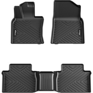 Floor Mats for   2018 2019 2020 2021 2022 2023 2024, All Weather Car Floor Mats Fit Front 1st & 2nd Row, Black - 1 of 4