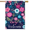 Bright Floral Spring House Flag Welcome Flowers 28" x 40" Briarwood Lane - 2 of 4