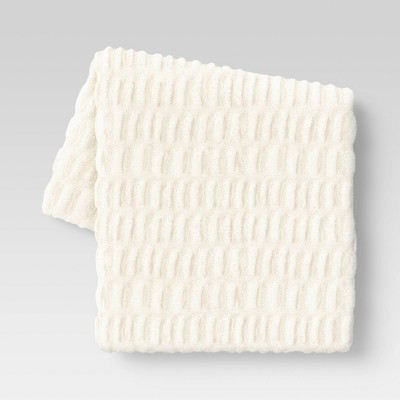 50x60 Shiny Chenille Throw Blanket Neutral - Threshold™ : Target