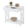 Breighton Home Oxford 1 Drawer Entryway Hall Table with Shelf in White - 4 of 4