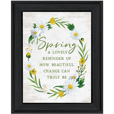 HomeRoots Spring Reminder Black Framed Print Wall Art