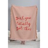 socoart Girl you totally got this Woven Throw Blanket - Deny Designs - 3 of 4