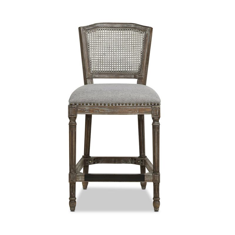 Jennifer Taylor Home Triomphe Rattan Wicker High Back Armless Counter Bar Stool, 1 of 7