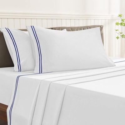 SUBRTEX 4-Piece Silky Soft Tencel Bed Sheet Set – Cooling Sheets with Deep Pockets, Flat Sheet, and Pillowcases
