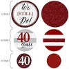 Big Dot of Happiness We Still Do - 40th Wedding Anniversary Giant Circle Confetti - Anniversary Party Decorations - Large Confetti 27 Count - 2 of 4