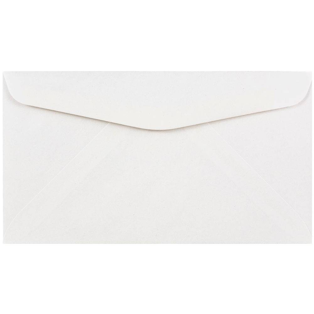 JAM Paper 50pk 3 5/8"x6 1/2" Business Envelopes White: Small Mailing Envelopes, Gummed Flap, Wet and Seal, Letter Size