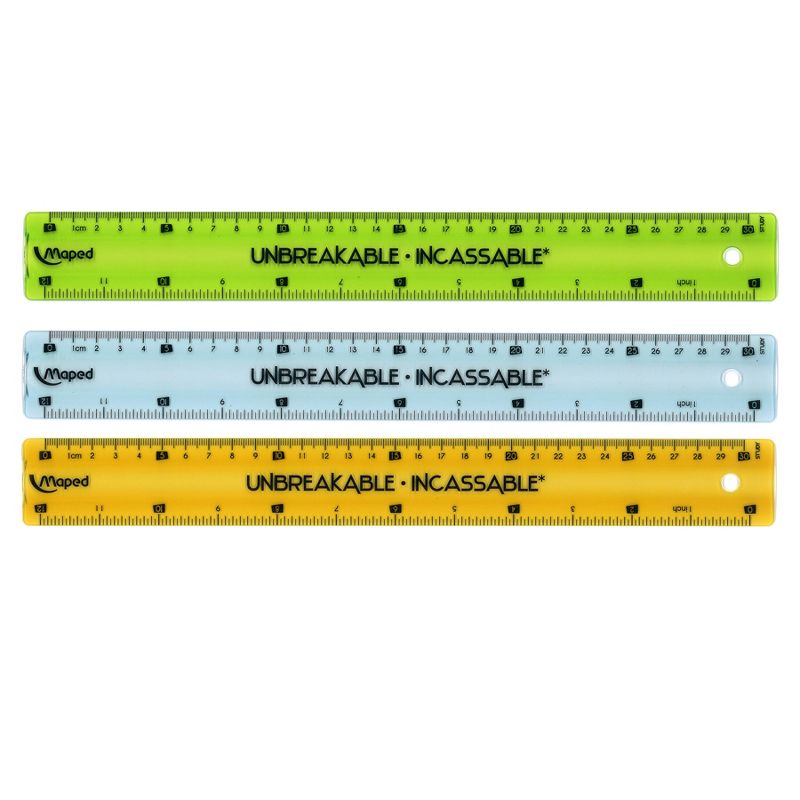 Maped Unbreakable Ruler 12" / 30cm, Pack of 20, 2 of 6