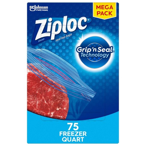 Ziploc Brand Freezer Gallon Bags with Grip n Seal Technology #.60 Count 