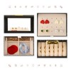 Unique Bargains 3 Layers PU Leather Sequins Jewelry Box with Drawers and Mirror - 4 of 4