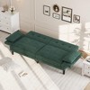 89" Futon Sofa Bed, Modern Sleeper Sofa with Adjustable Backrest & Armrest, Convertible Futon Couch Bed with 2 Pillows - 4 of 4